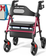 Load image into Gallery viewer, Adjustable Handle &amp; Seat Foldable Walker for Seniors - Safety &amp; Comfort Combined