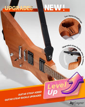 Load image into Gallery viewer, Explorer Style DIY Electric Guitar Kit with Mahogany Body and Humbucker Pickups