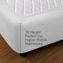 Load image into Gallery viewer, Wrinkle-Free Box Spring Cover in White - Elegant Solution for King Beds