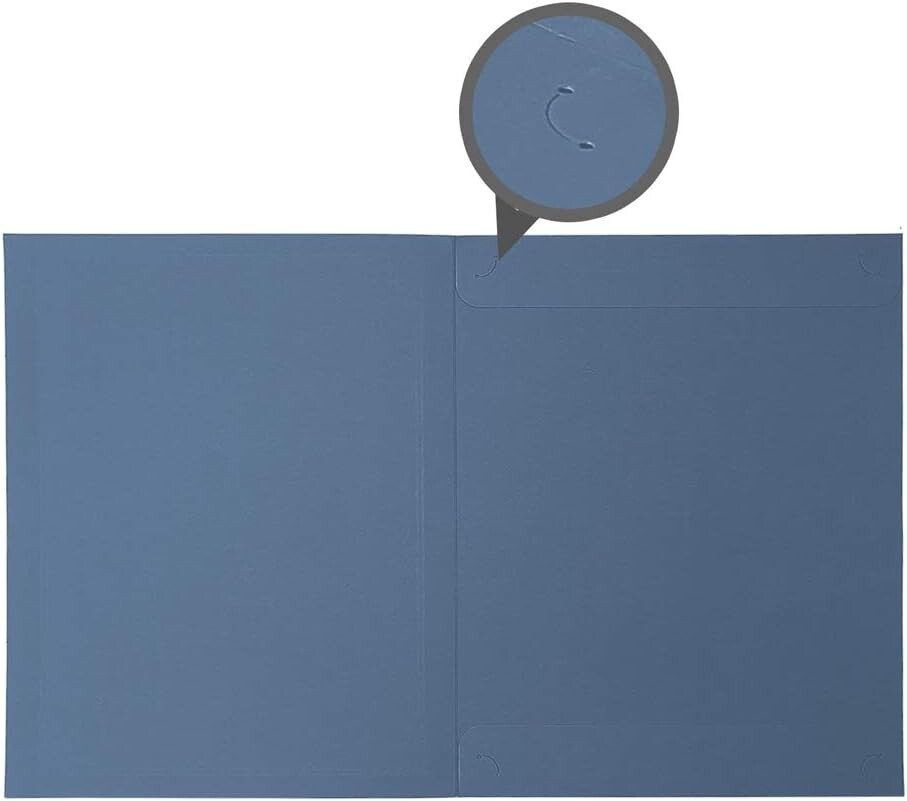 50 Pack Gold Foil Trim Certificate Covers - Navy Blue, Durable for 8.5x11 Docs