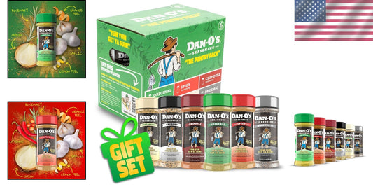Dan-O's 6-Bottle Seasoning Pantry Pack - Bold All-Purpose Flavors for Every Dish