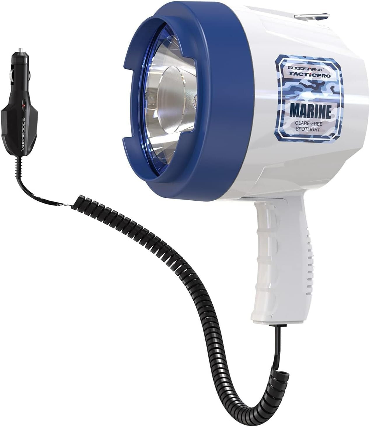 Portable 1200 Lumen Waterproof Handheld Spotlight with 12V Car Charger