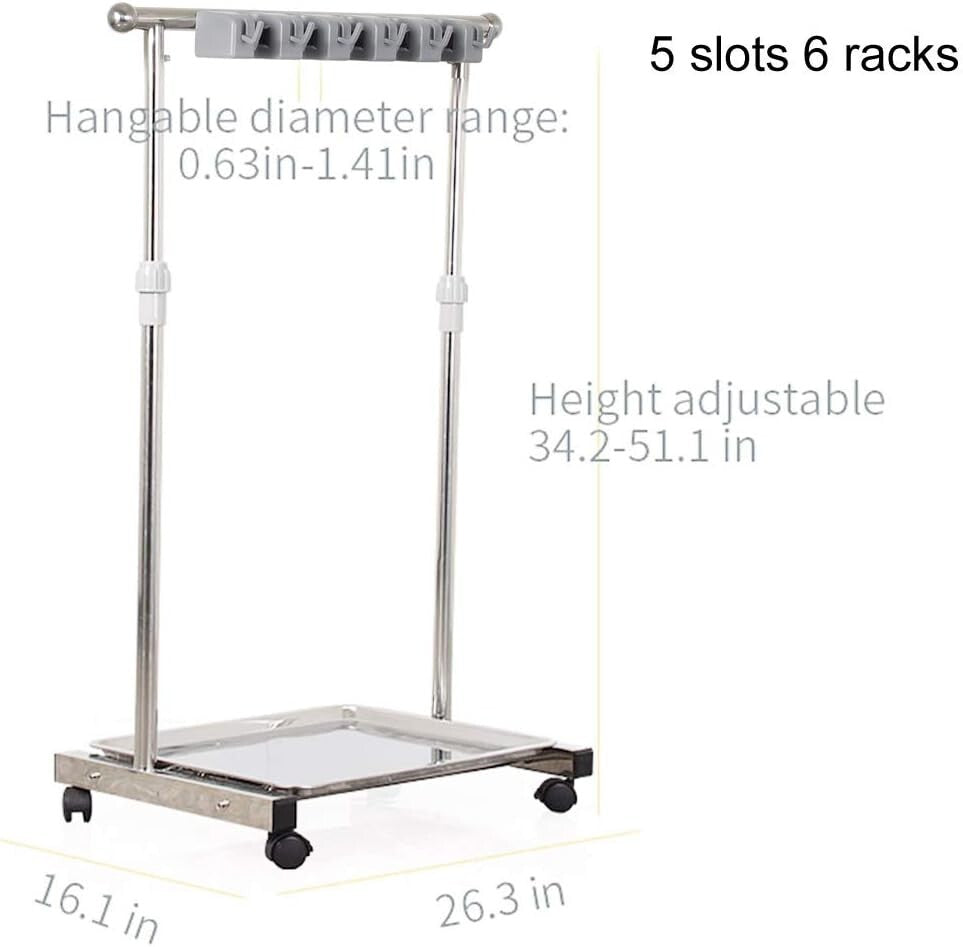 Lightweight Stainless Cleaning Tool Organizer with 5 Slots – Easy Assembly