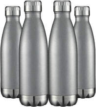 Load image into Gallery viewer, Reusable 17oz Vacuum Insulated Bottles - Gray Stainless Steel Sports Hydration