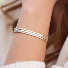 Load image into Gallery viewer, Elegant 14K Gold Fill Hammered Cuff Bracelet - Handmade Women's Jewelry