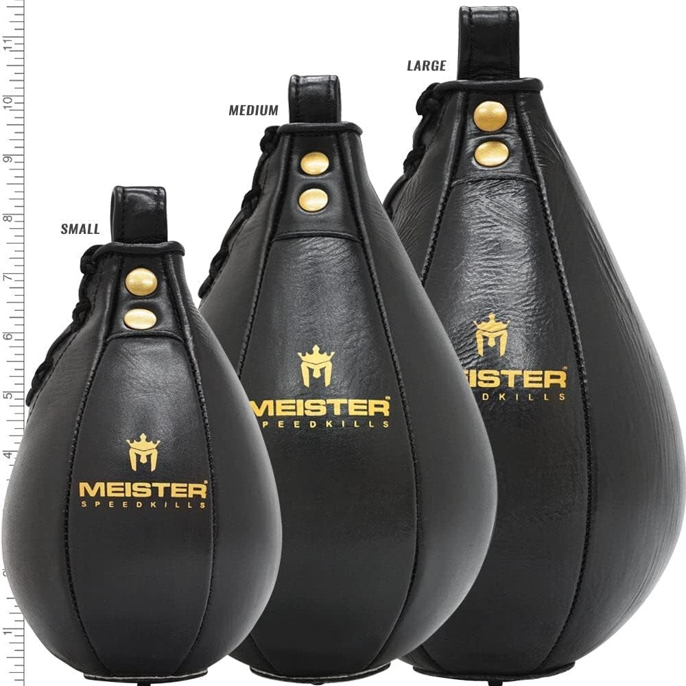 Genuine Leather Speed Bag for MMA - Medium Size with Fast-Action Latex Bladder