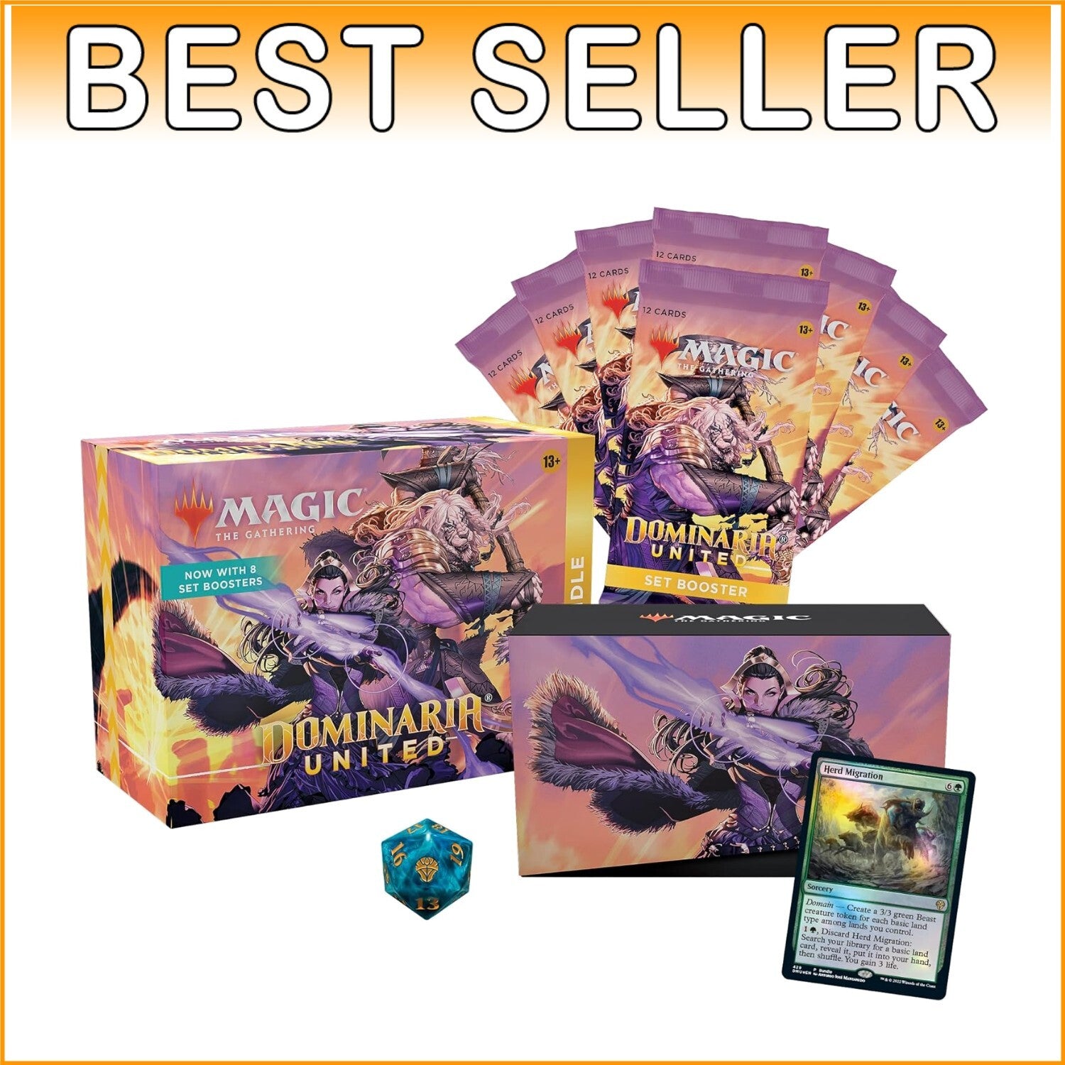 Magic: The Gathering Dominaria Bundle - Collectible 8 Boosters & Accessories
