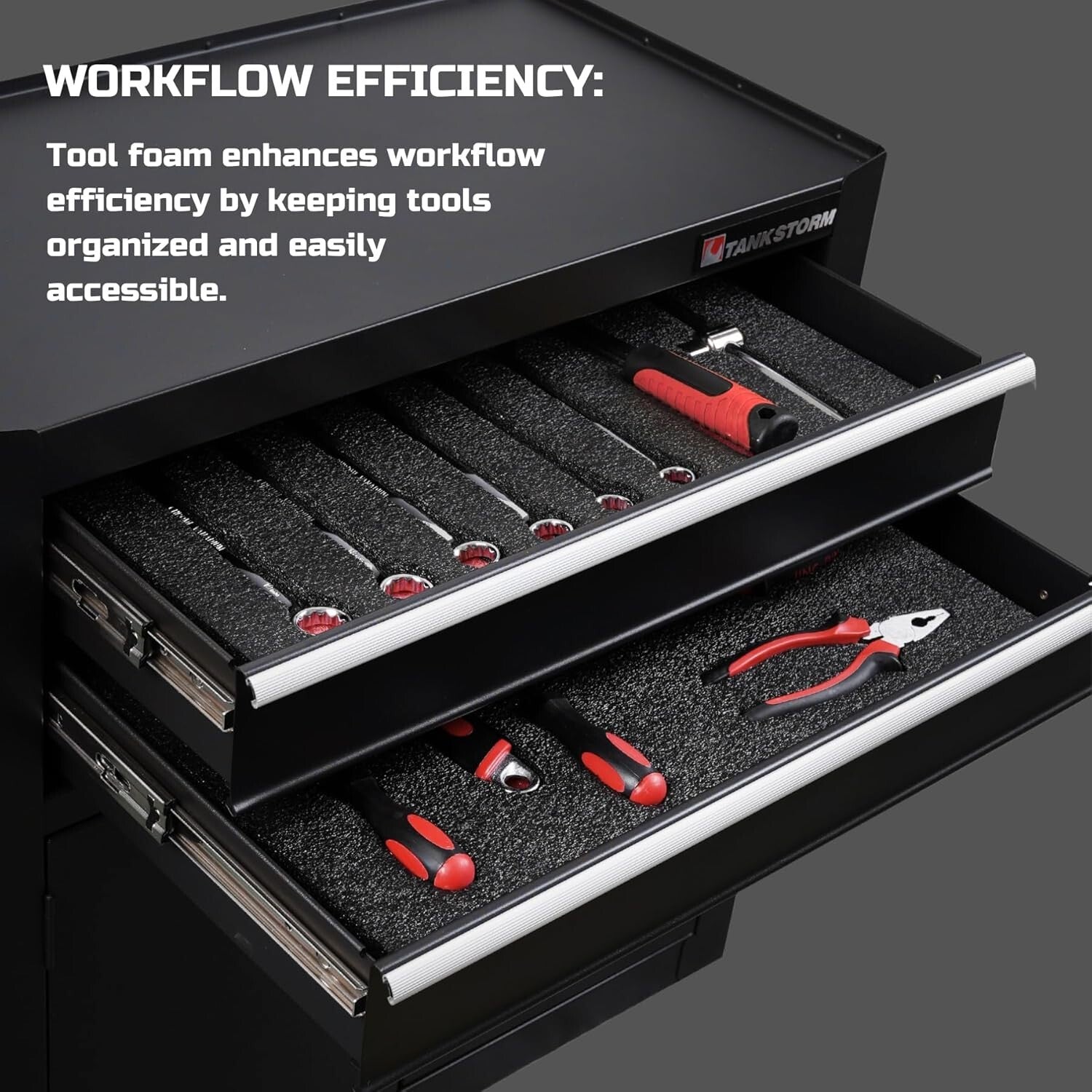 Protective Black Polyethylene Tool Box Foam - 3 Pack, Easy to Cut & Install