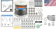 Load image into Gallery viewer, Durable Vinyl Coated 200FT Wire Rope Kit - Ideal for Garden and Outdoors