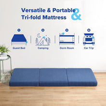 Load image into Gallery viewer, Versatile Tri-Fold Mattress and Guest Bed Solution - Cool Gel 4-Inch Comfort