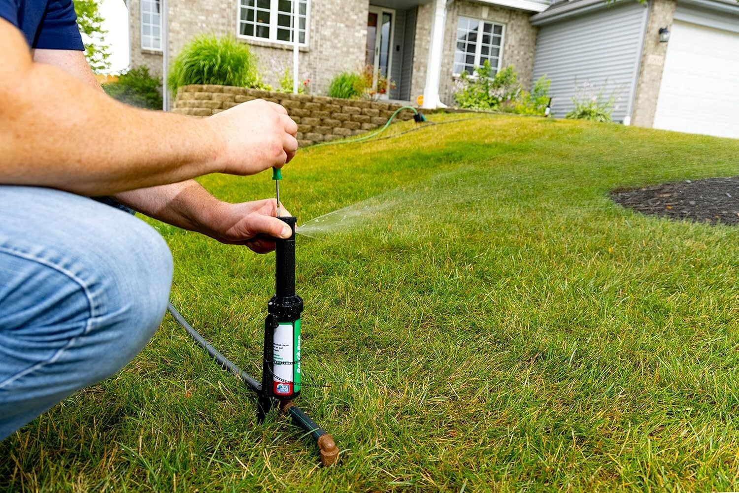 32HE In-Ground Pro Rotor Pop-up Sprinkler System with Click-N-Go Hose Connection
