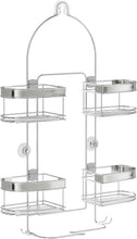 Load image into Gallery viewer, Adjustable Stainless Steel Shower Caddy with 4 Expandable Baskets for Storage