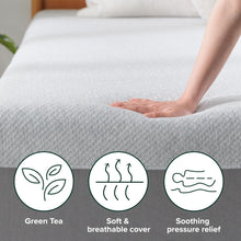Load image into Gallery viewer, Twin 8-Inch Ultima Memory Foam Mattress - Fresh Green Tea &amp; Charcoal Infusion
