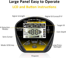 Load image into Gallery viewer, Large LCD Display Metal Detector for Outdoors - Adjustable &amp; Lightweight Design