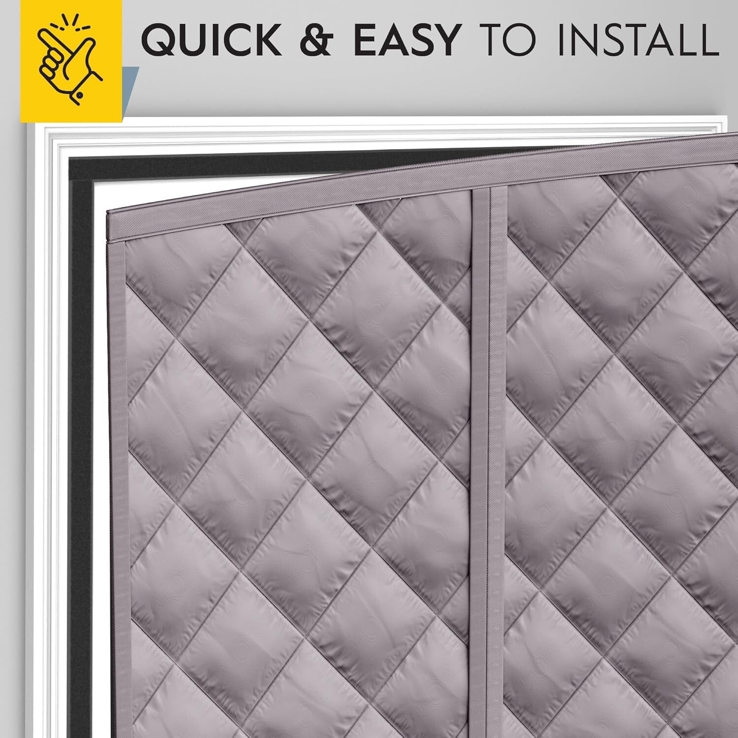 Thermal Oxford Fabric Door Cover - Energy-Saving Magnetic Insulation (38" x 97")