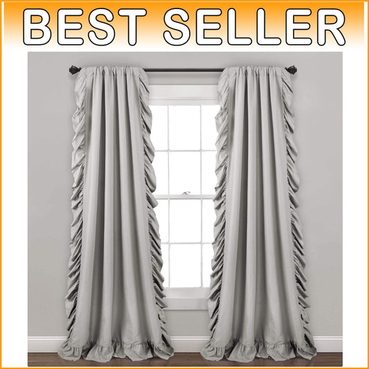 Flowy Reyna Curtain Set in Light Gray - 54" W x 84" L, Perfect for Any Room