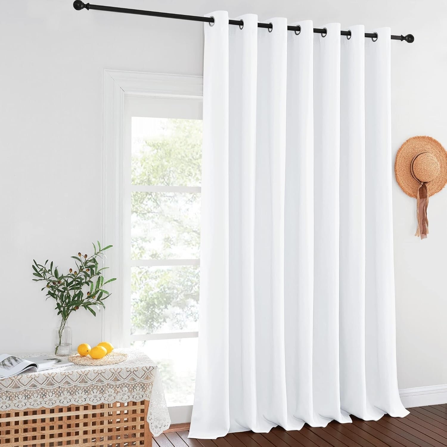 Elegant Extra Wide Blackout Curtain - Thermal Insulated Grommet Panel, 100"W ...