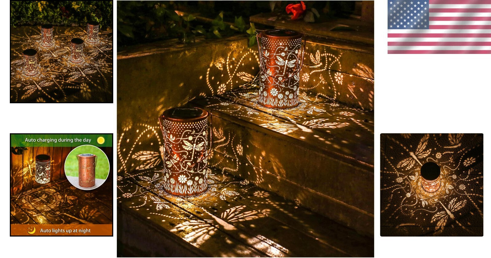 Dragonfly Solar Hanging Lantern – Waterproof LED Beauty for Garden Decor