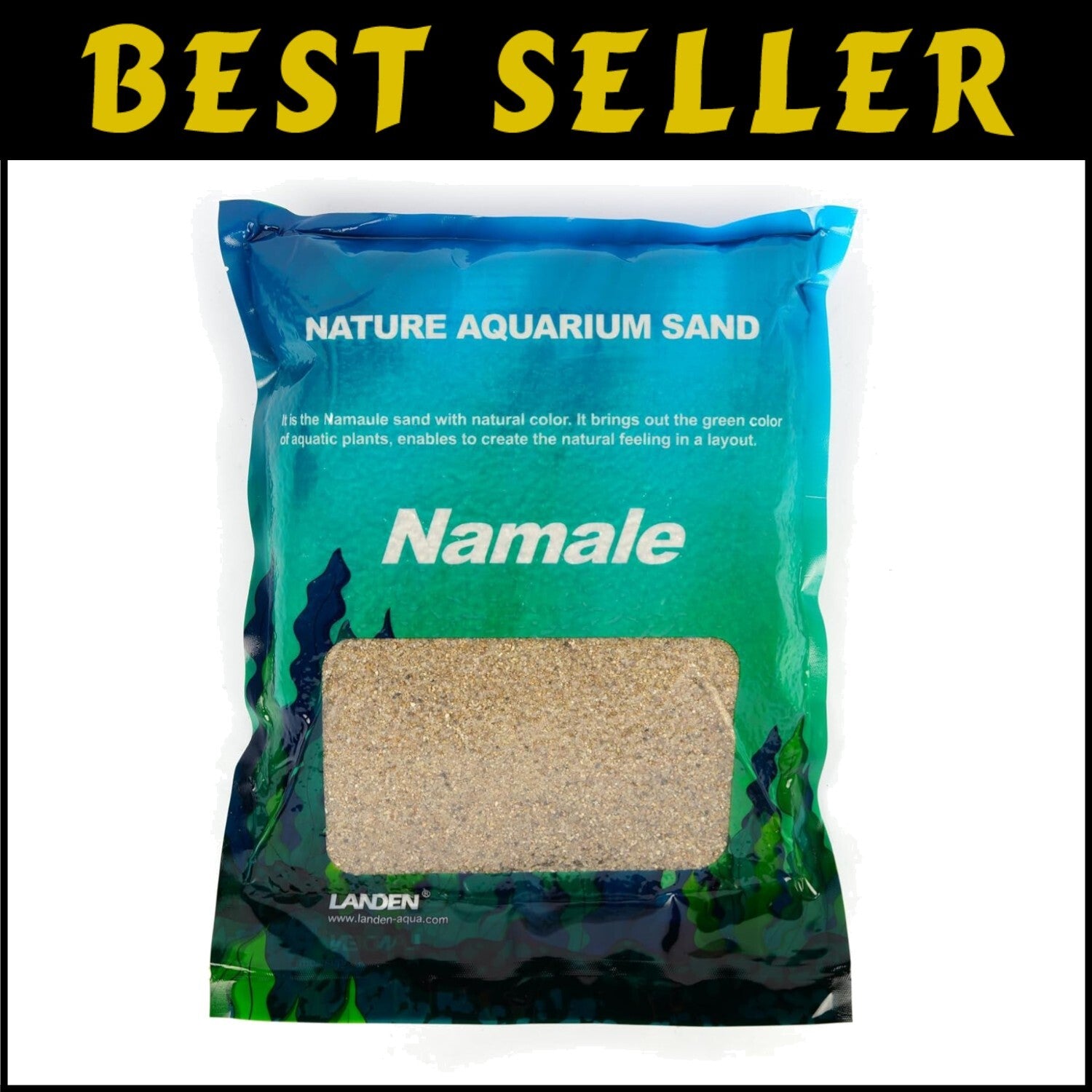 Namale Aquarium Sand (11 lbs) - Fine Grain Natural Color, Ideal for Aquascaping
