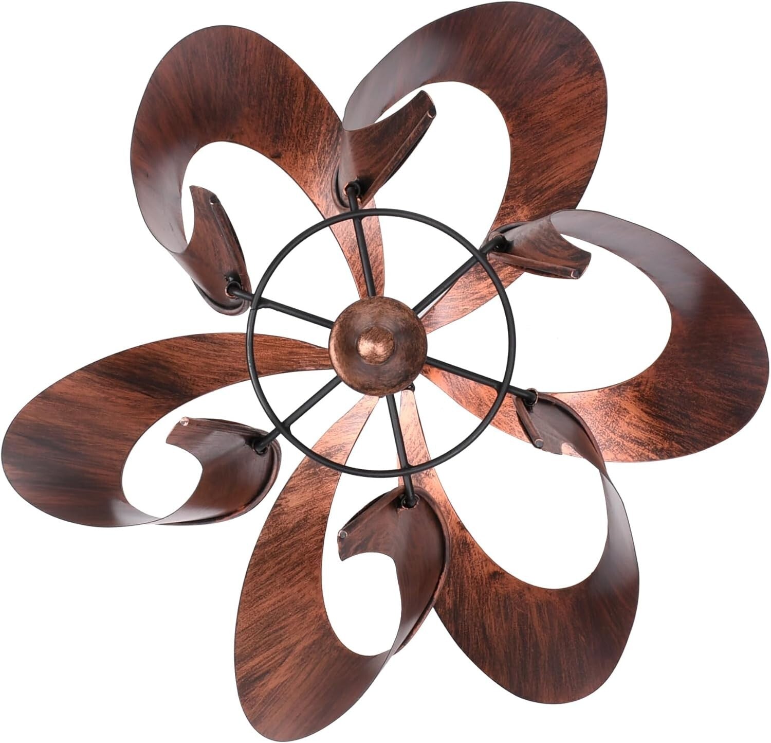 Kinetic Tulip Windmill Spinner - 70" Copper Garden Décor for Patios and Yards