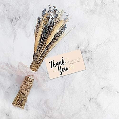Personalized Thank You Cards - Gold Foil 600 Pack, Ideal for Small Businesses