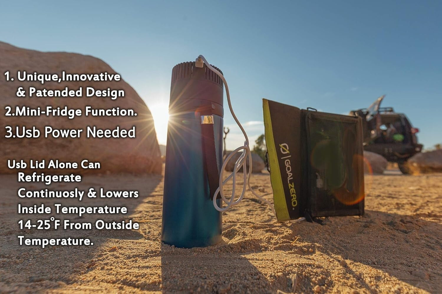 Explorer Travel Insulin Cooler with USB Charge: Keeps Medications Safe 72 Hours