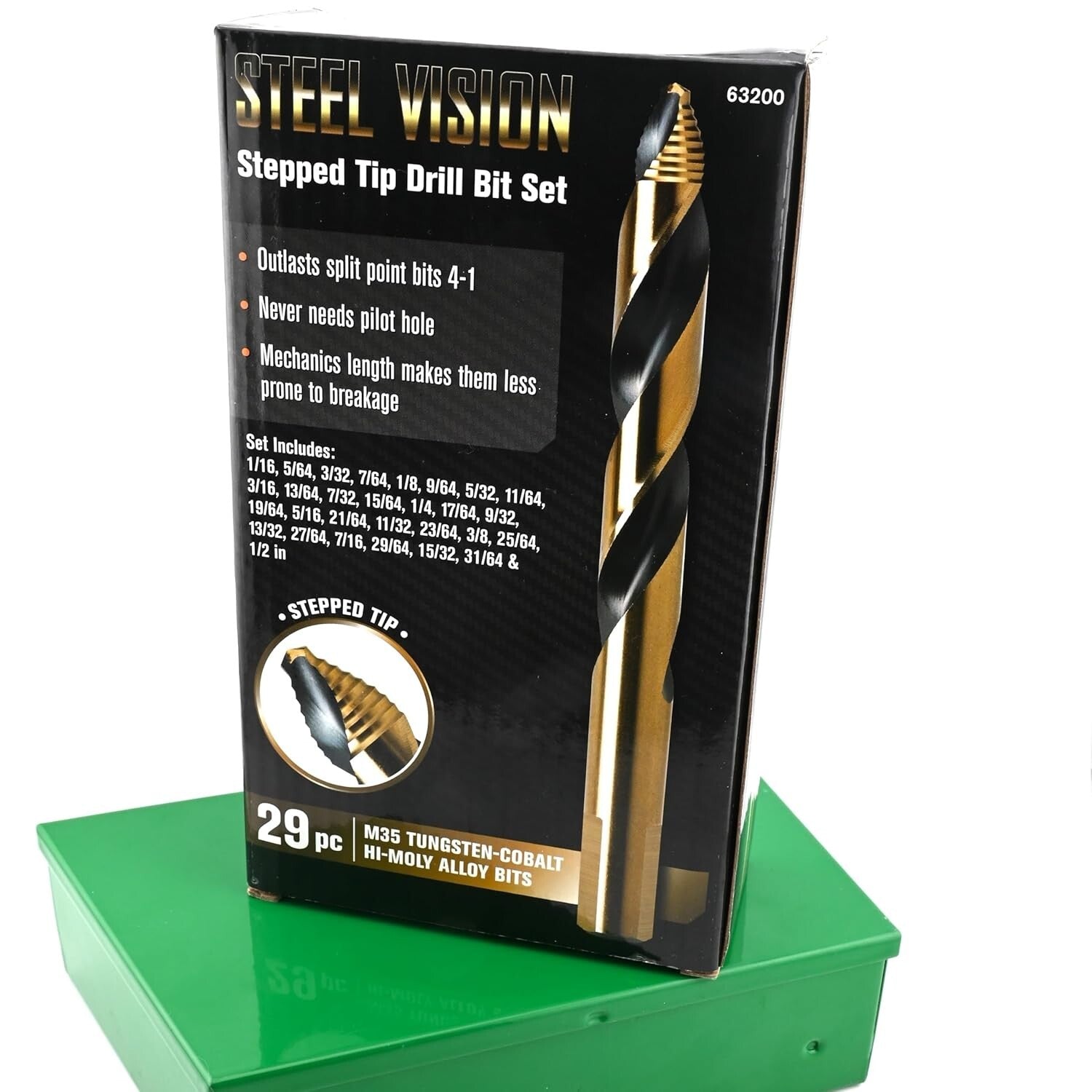 29-Piece High-Speed Cobalt Stubby Drill Bit Set for Precision Metal Cutting