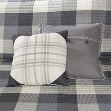 Load image into Gallery viewer, Cozy Buffalo Plaid Reversible Quilt Set with Decor Pillows - Full/Queen 6-Piece