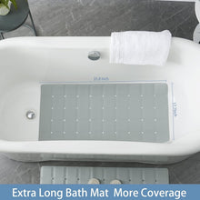 Load image into Gallery viewer, Premium Non-Slip Silicone Bath Mat - Jumbo Size for Textured Tubs, 35.8x17.7