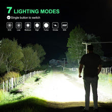 Load image into Gallery viewer, X1 Tactical Flashlight 12000 Lumens - Rechargeable &amp; Waterproof for Emergencies