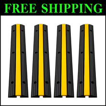 Load image into Gallery viewer, Heavy-Duty 4-Piece Cable Ramp Set - Protect Wires Safely Outdoors &amp; Indoors