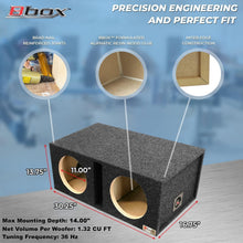 Load image into Gallery viewer, Premium Dual Vented 12-Inch Subwoofer Box for Enhanced Car Audio Experience