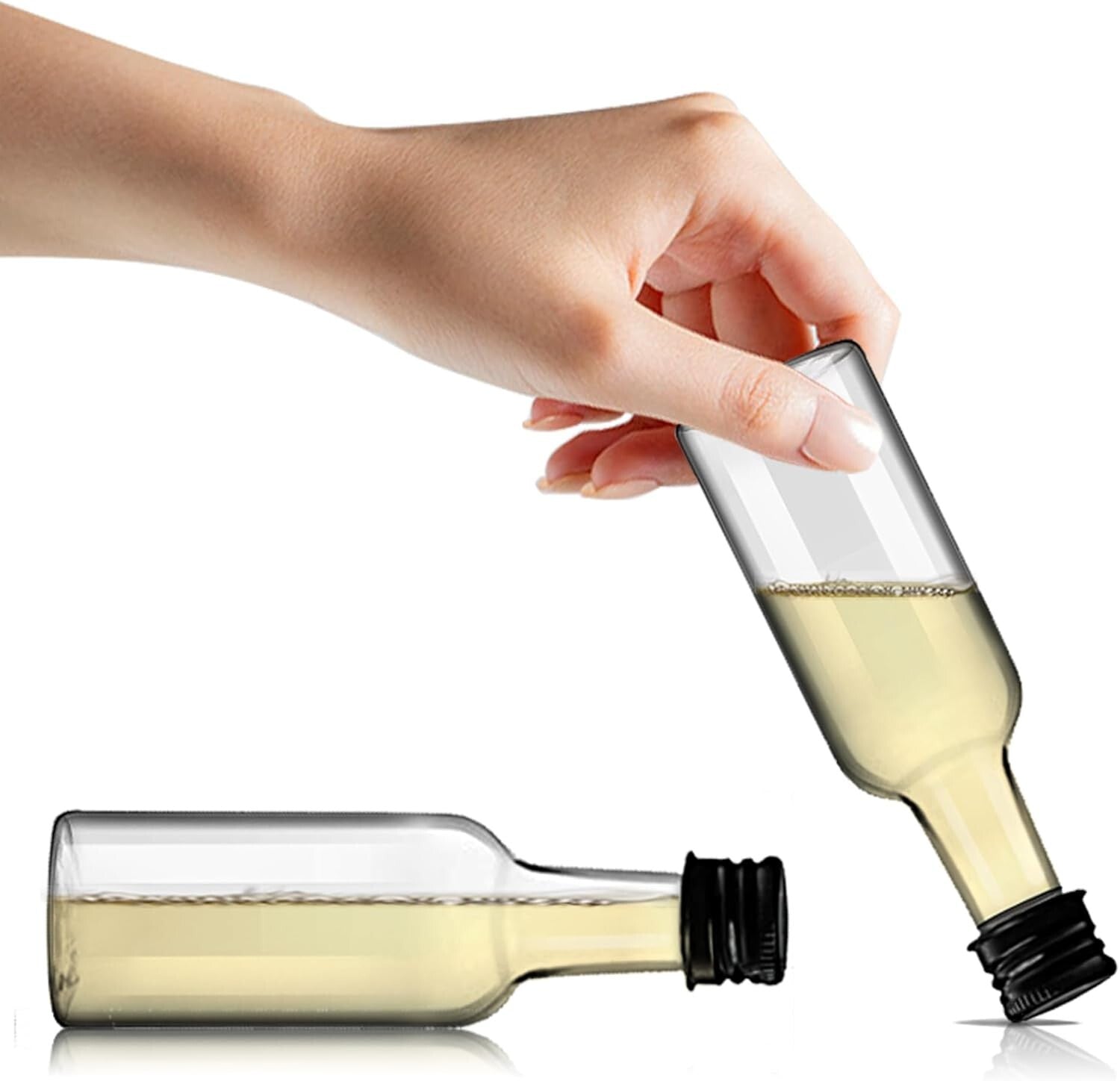 Elegant 120-Pack 2 Oz Mini Liquor Bottles with Funnels - Ideal Party Favors