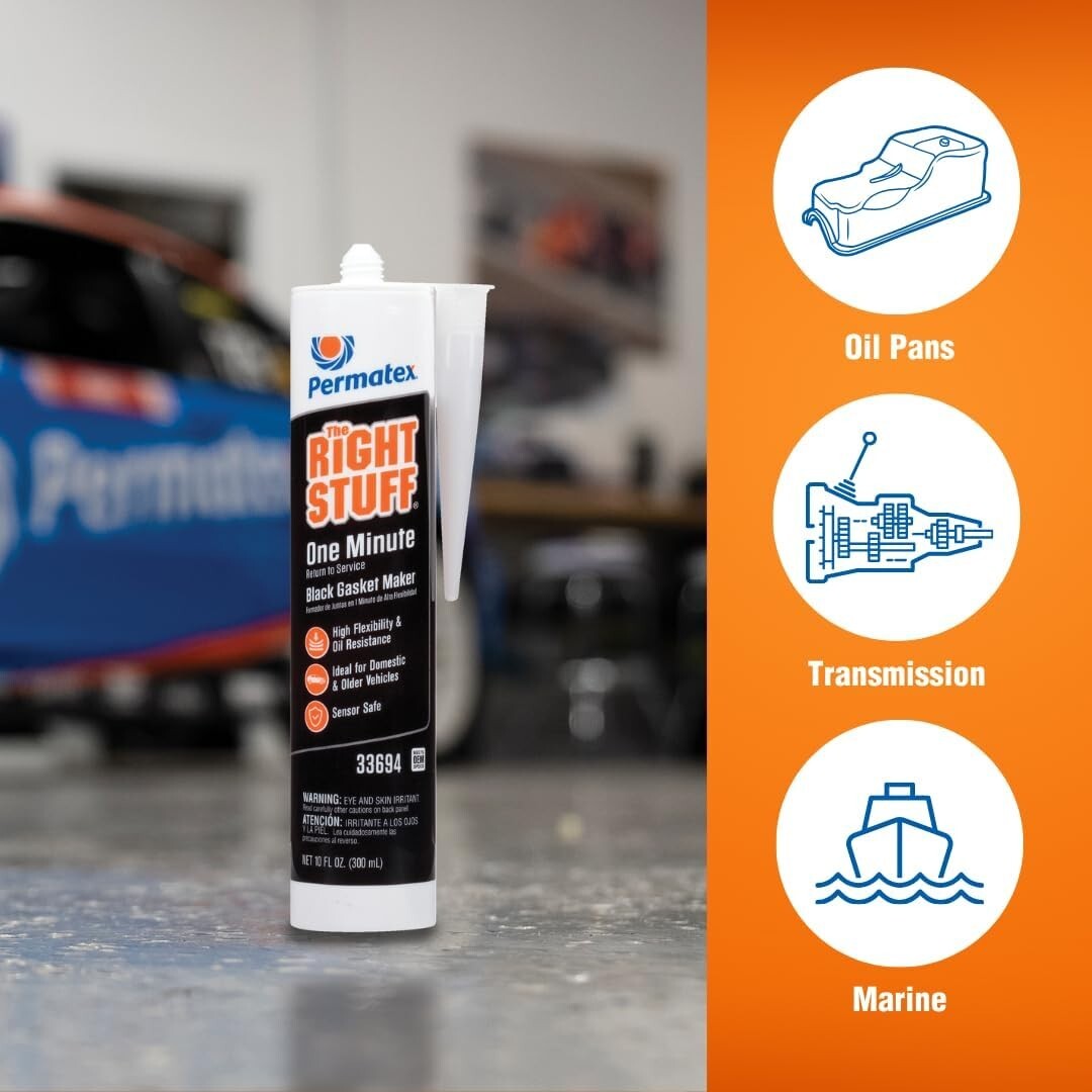 Elastomeric Rubber Gasket Maker - 10.1 oz (6 Pack) - High-Performance Solution