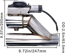 Load image into Gallery viewer, Performance Exhaust System - 2.5" Stainless Steel Pipe Kit with Electric Valve