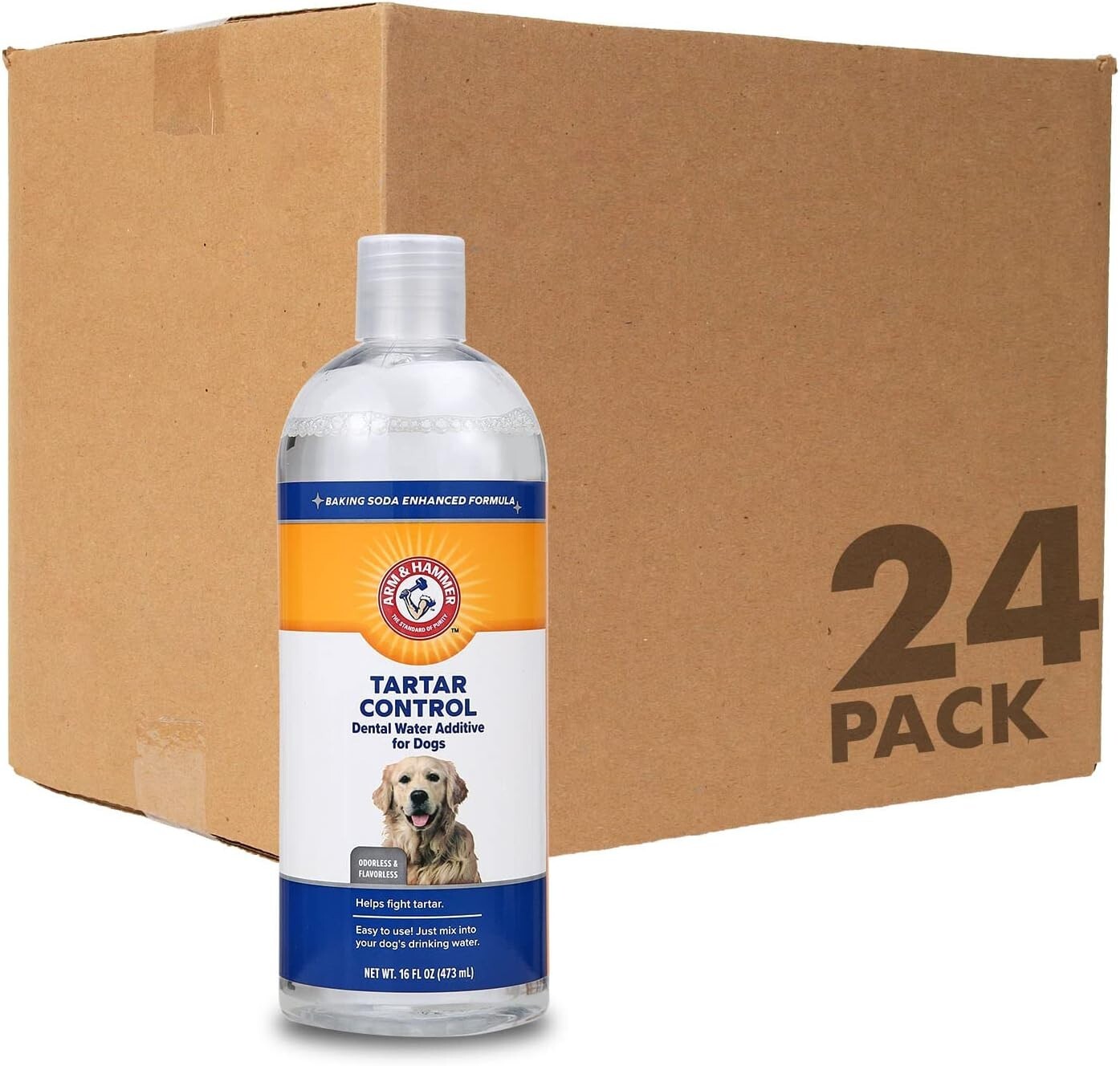 16 Fl Oz Odorless Dental Water Additive for Dogs - Fights Tartar & Plaque