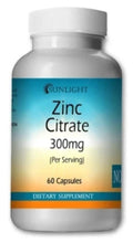 Load image into Gallery viewer, Zinc Citrate 300mg – 60 Caps | Pure Zinc Form – Premium USA Made – Ships Free