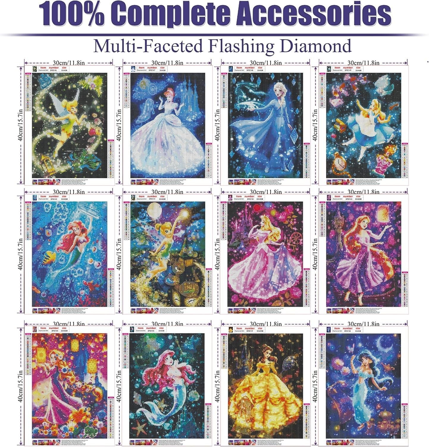 5D Full Drill Diamond Art Kits: Complete 12 Set for Elegant Home Decoration