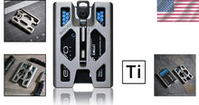 Load image into Gallery viewer, Water-Resistant Titanium ID Card Holder with Spring-Loaded 4 Card Capacity Clip