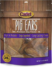 Load image into Gallery viewer, Savory Natural Pig Ears for Dogs - 25 Count Long-Lasting Chews, 100% Real Pork