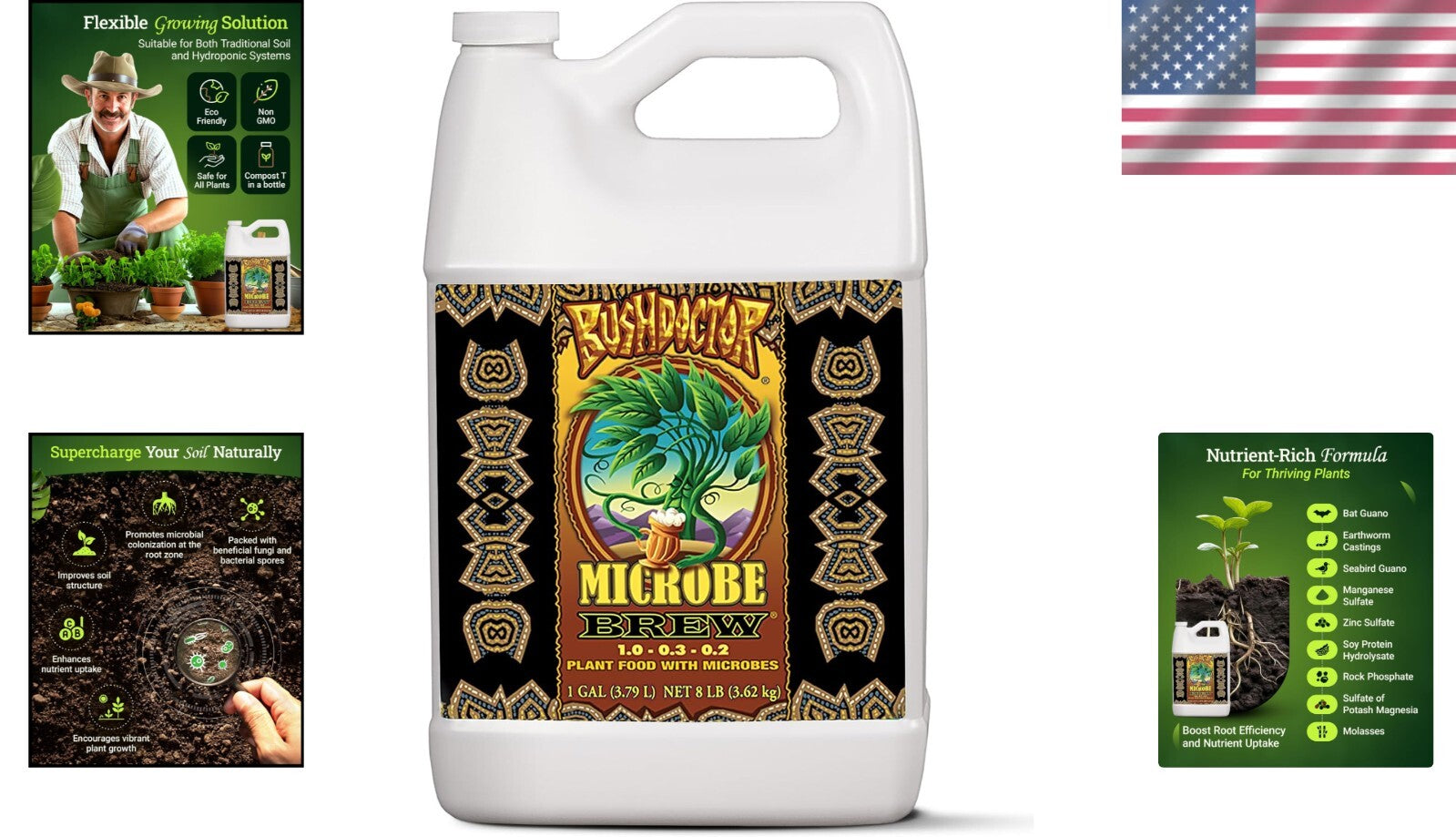 Boost Nutrient Uptake with Bushdoctor Microbe Brew - 1 Gallon of Liquid Goodness