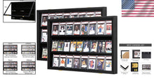 Load image into Gallery viewer, 24-Card Lockable Baseball &amp; Sports Display Case with UV Protection &amp; Mounting