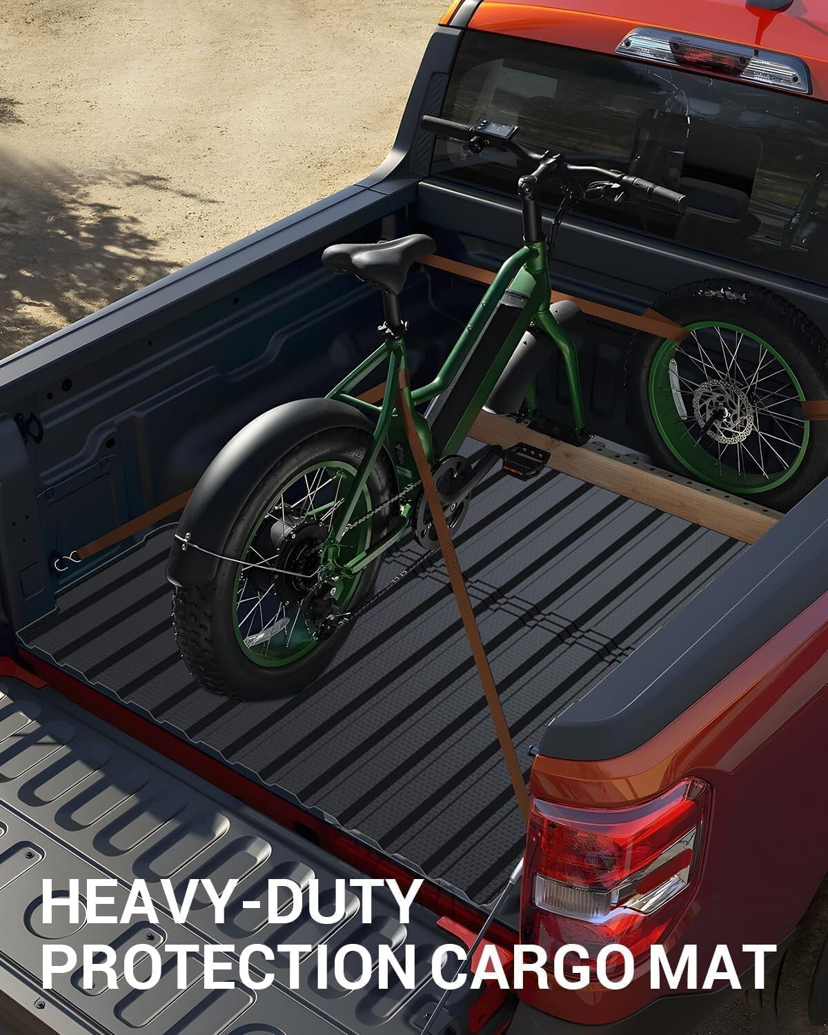 Custom Fit TPE Bed Mat for 2022-2025 Trucks with Raised Edges for Protection