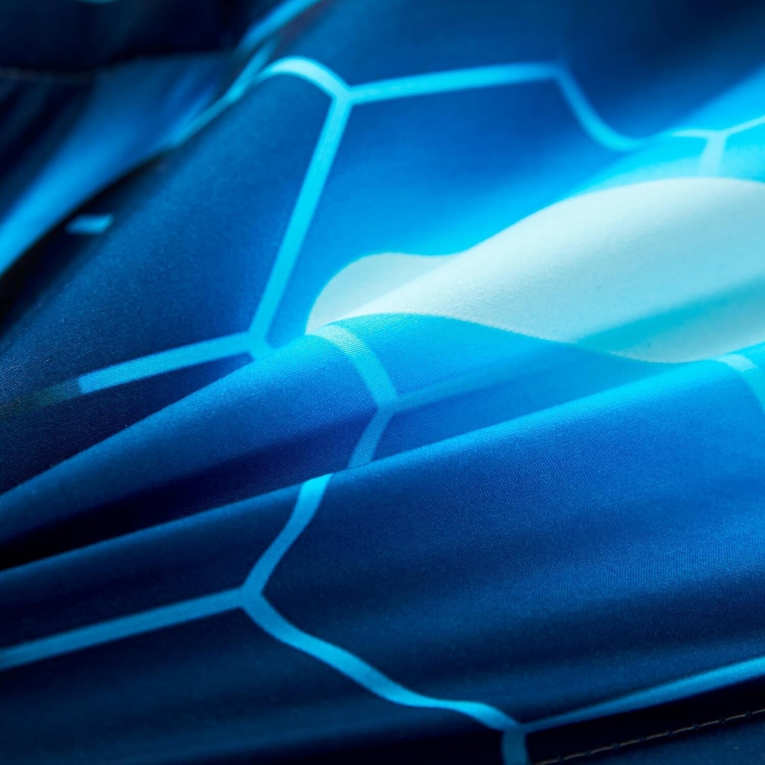 Vibrant Blue Game Controller Comforter Set - 3-Piece All-Season Bedding