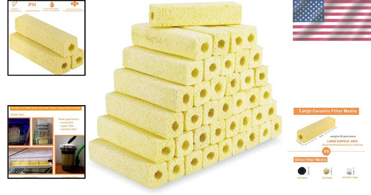 High-Surface Area Bio Media Blocks - 6.2 Inches, Perfect for Aquariums & Ponds