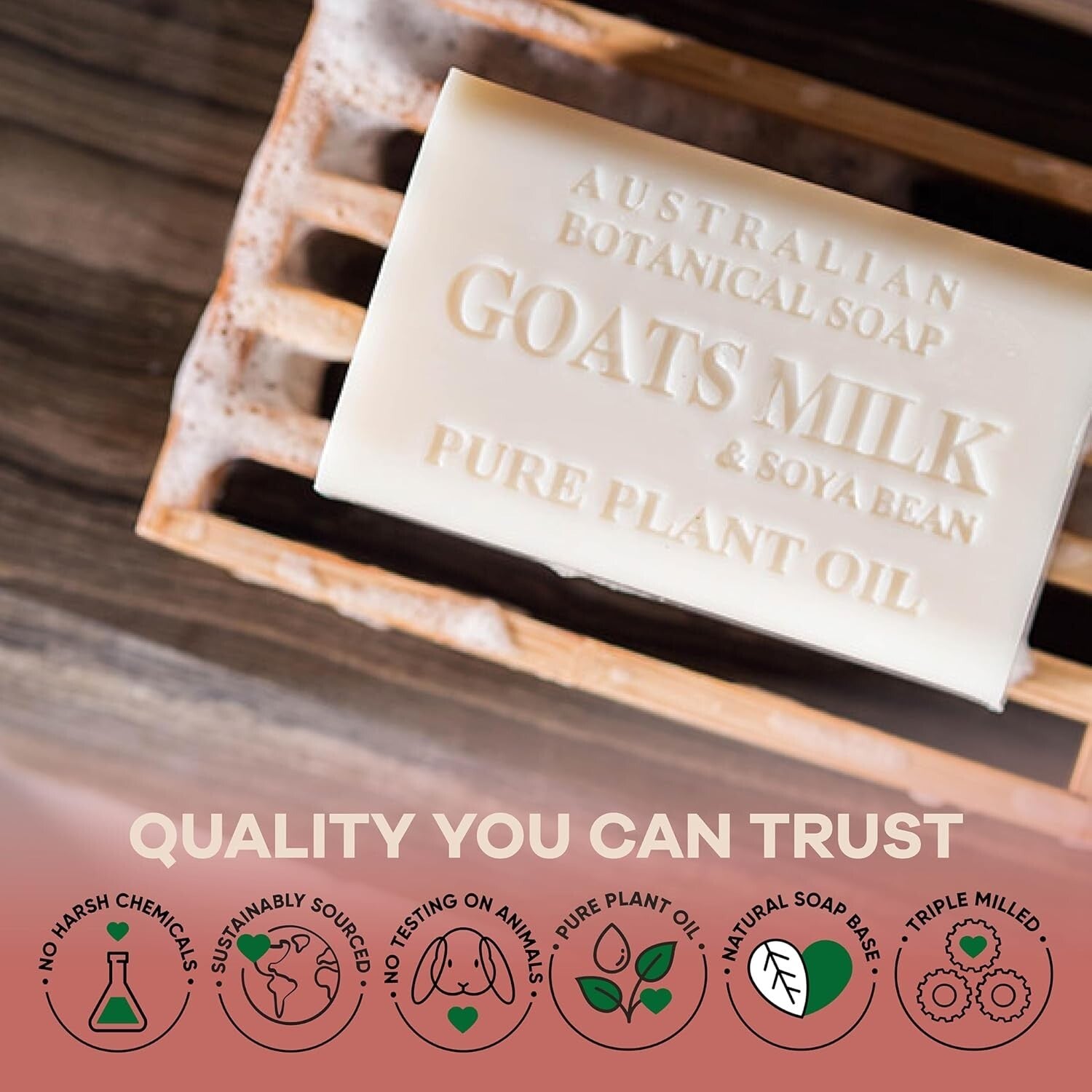 Organic Australian Goat Milk Soap - 8 Large Bars with Shea Butter Enrichment