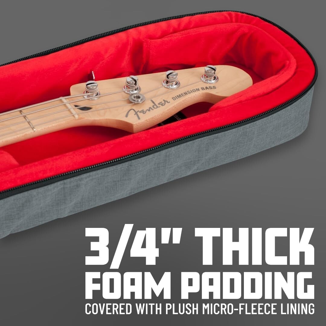 Transit Series Charcoal Guitar Bag - Lightweight with Easy Carry Backpack Straps