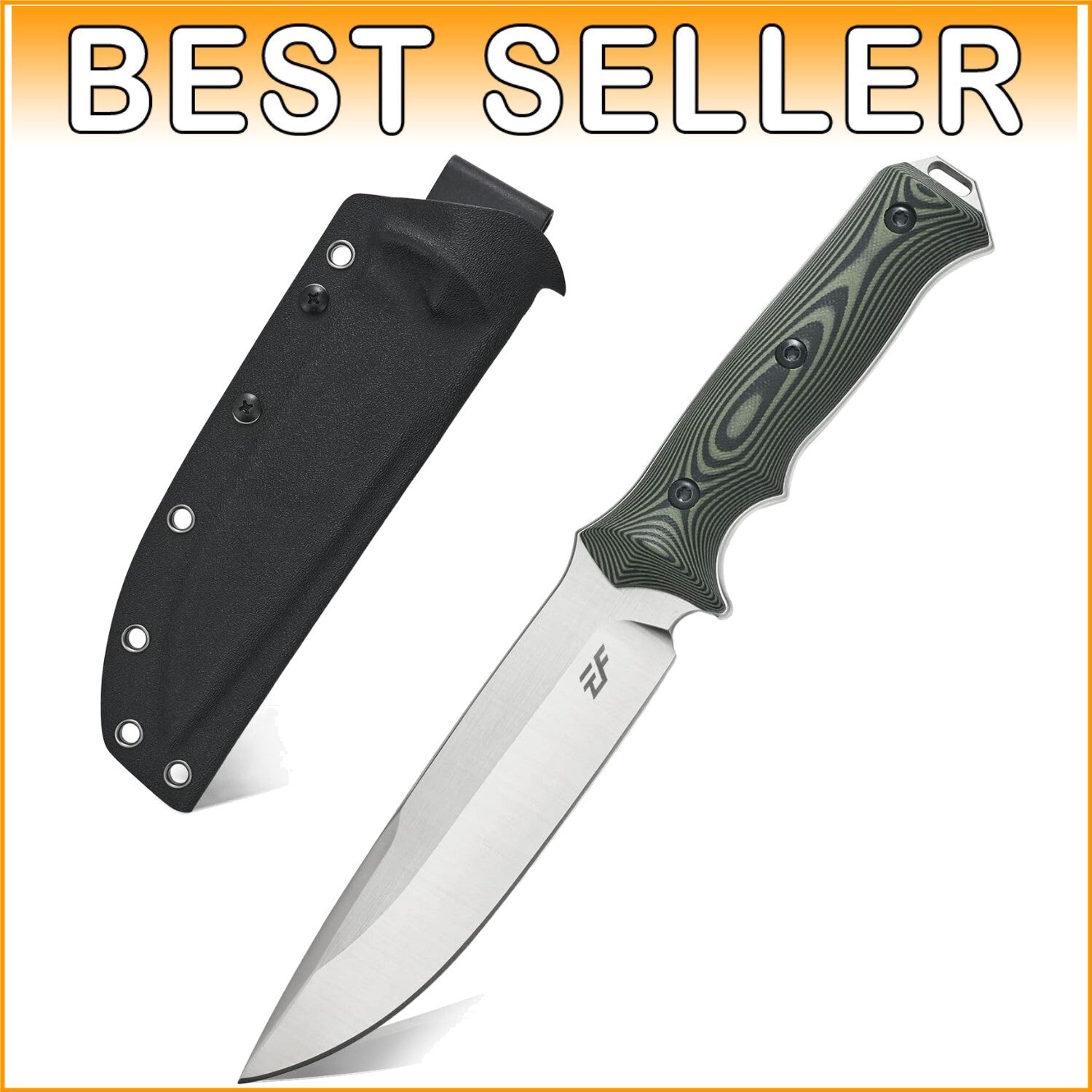 Ergonomic Two-Tone G10 Fixed Blade Knife for Camping & Outdoor Adventures
