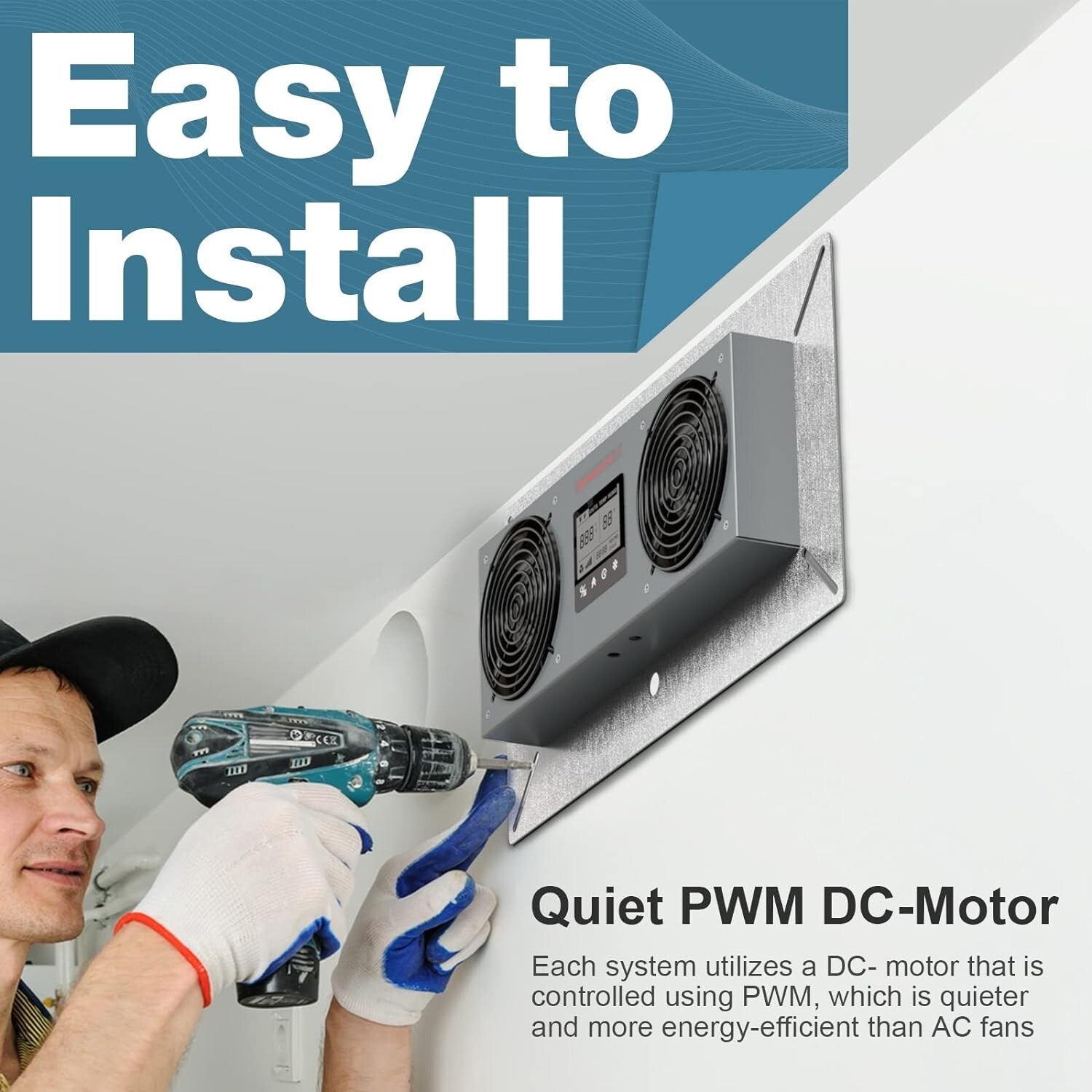 Stainless Steel Crawlspace Ventilator with Programmable Humidity Control - 48 dB