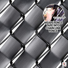Load image into Gallery viewer, Obsidian Black 250-ft Chain Link Fence Privacy Tape - 90% Blockage &amp; Economical
